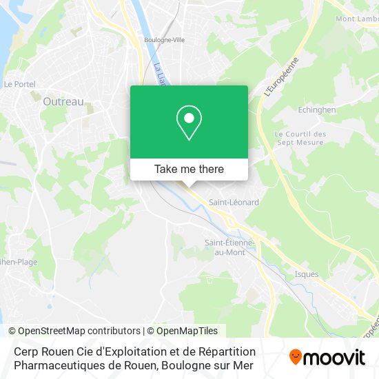 Mapa Cerp Rouen Cie d'Exploitation et de Répartition Pharmaceutiques de Rouen