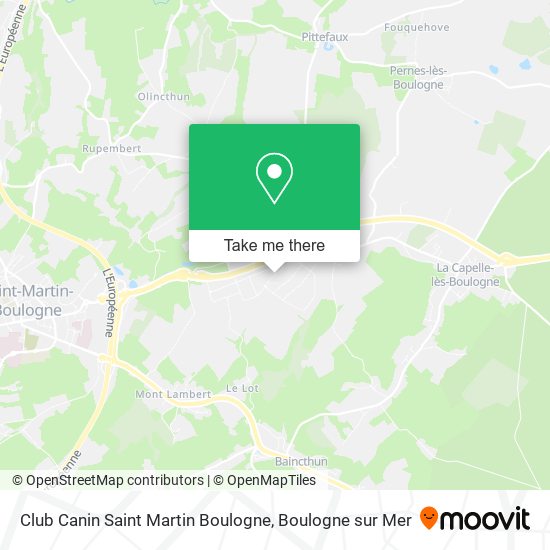 Mapa Club Canin Saint Martin Boulogne