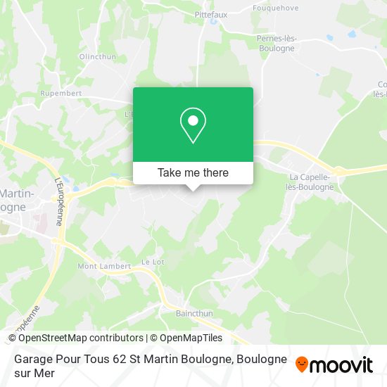 Garage Pour Tous 62 St Martin Boulogne map