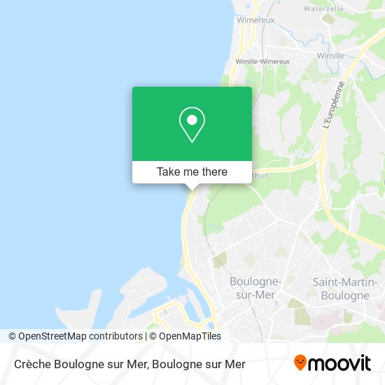 Mapa Crèche Boulogne sur Mer