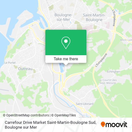 Mapa Carrefour Drive Market Saint-Martin-Boulogne Sud