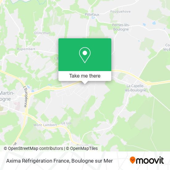 Mapa Axima Réfrigération France