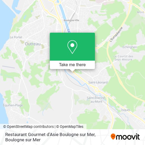 Restaurant Gourmet d'Asie Boulogne sur Mer map