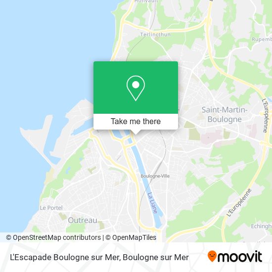 Mapa L'Escapade Boulogne sur Mer