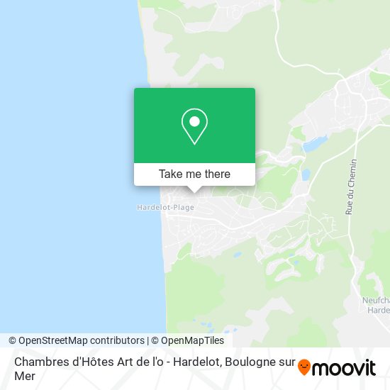 Chambres d'Hôtes Art de l'o - Hardelot map
