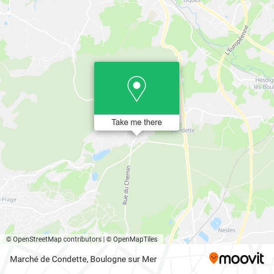 Marché de Condette map