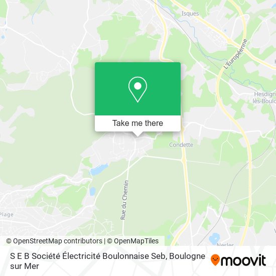 S E B Société Électricité Boulonnaise Seb map