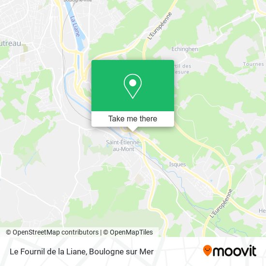 Le Fournil de la Liane map