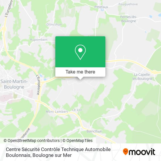 Centre Sécurité Contrôle Technique Automobile Boulonnais map