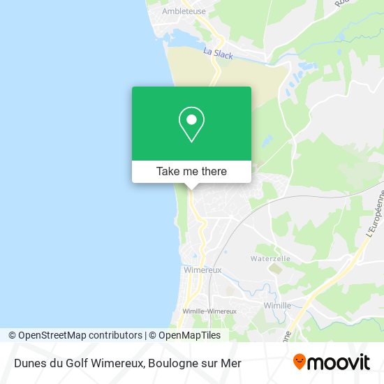 Dunes du Golf Wimereux map
