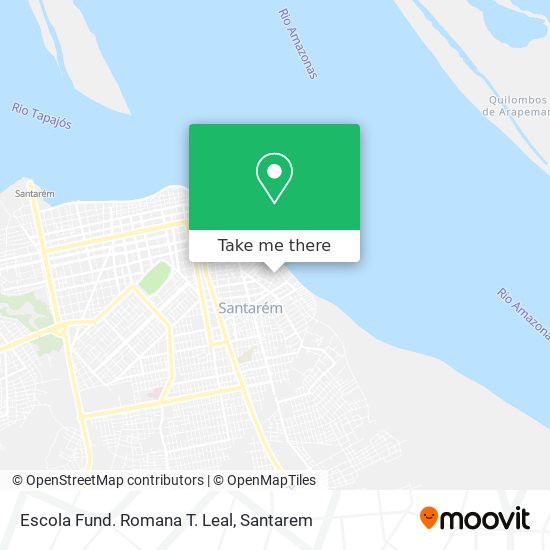 Escola Fund. Romana T. Leal map