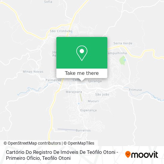 Cartório Do Registro De Imóveis De Teófilo Otoni - Primeiro Ofício map