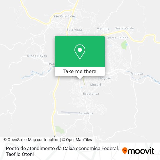 Posto de atendimento da Caixa economica Federal map