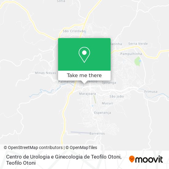 Mapa Centro de Urologia e Ginecologia de Teofilo Otoni