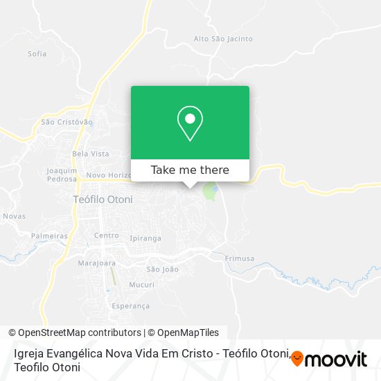 Igreja Evangélica Nova Vida Em Cristo - Teófilo Otoni map
