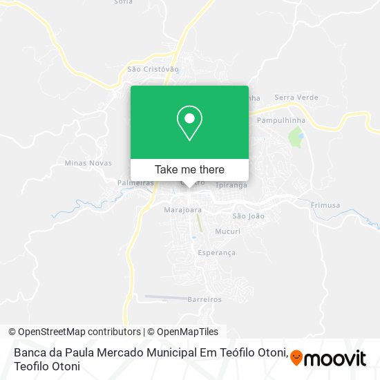 Banca da Paula Mercado Municipal Em Teófilo Otoni map