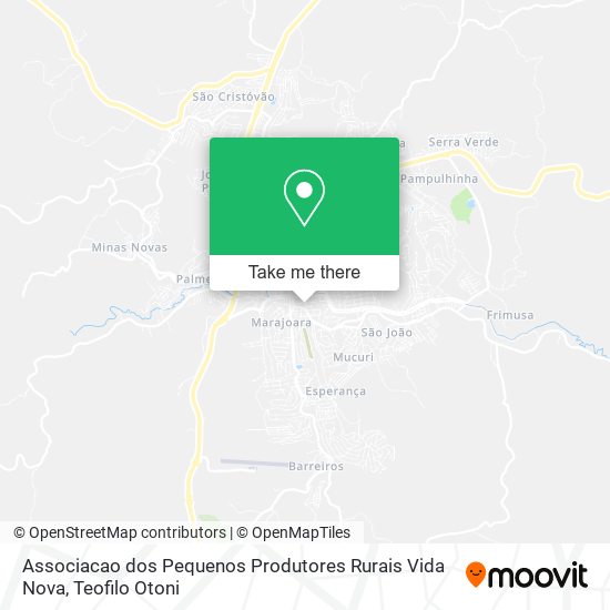 Associacao dos Pequenos Produtores Rurais Vida Nova map