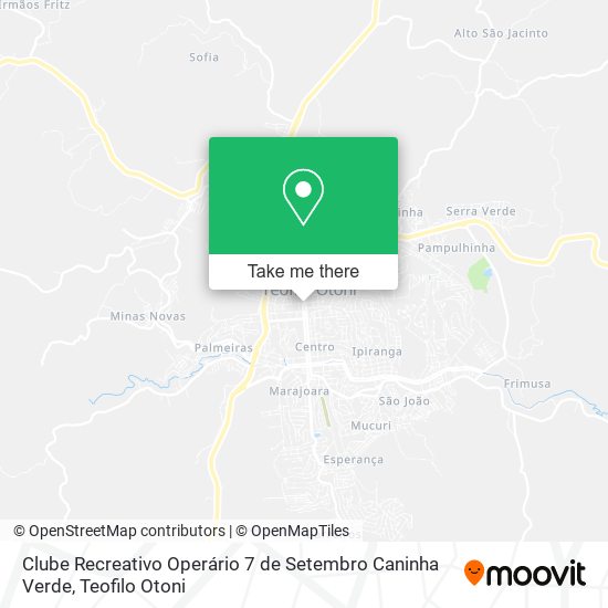 Mapa Clube Recreativo Operário 7 de Setembro Caninha Verde