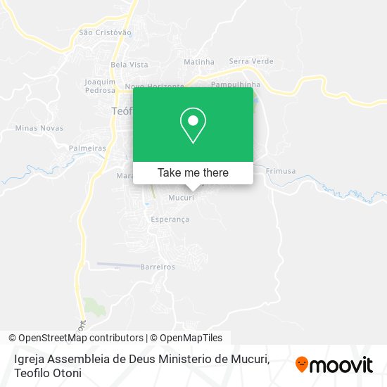 Mapa Igreja Assembleia de Deus Ministerio de Mucuri