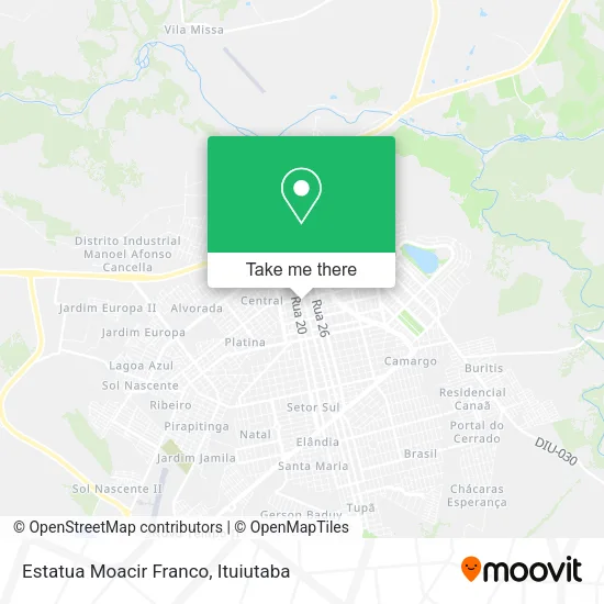 Estatua Moacir Franco map
