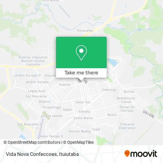 Vida Nova Confeccoes map