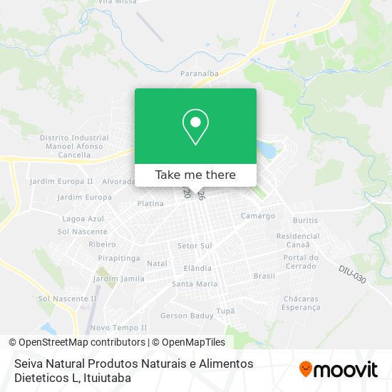 Mapa Seiva Natural Produtos Naturais e Alimentos Dieteticos L