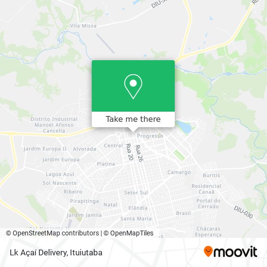 Lk Açaí Delivery map