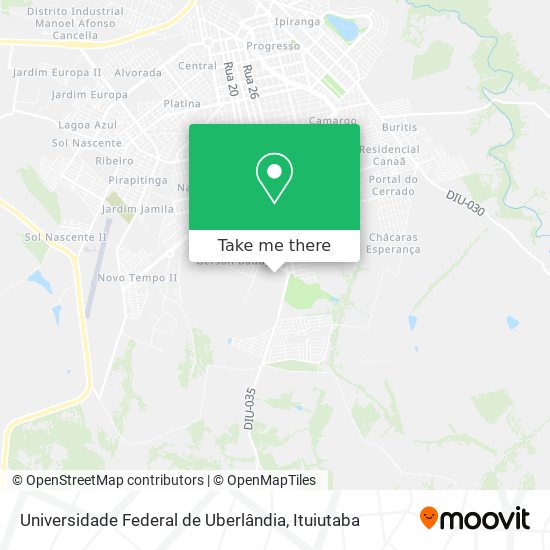 Universidade Federal de Uberlândia map