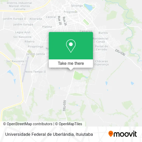 Universidade Federal de Uberlândia map