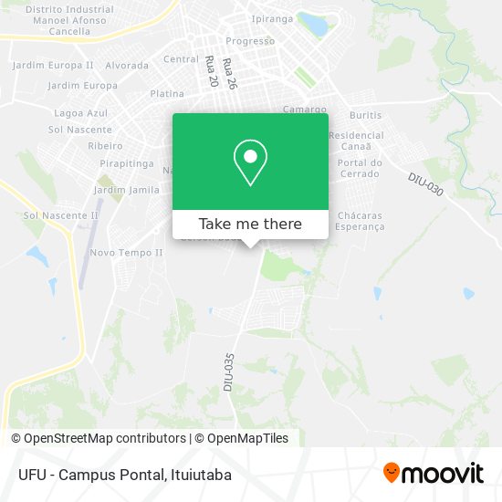 Mapa UFU - Campus Pontal