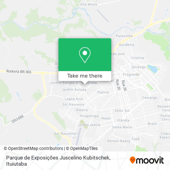 Mapa Parque de Exposições Juscelino Kubitschek