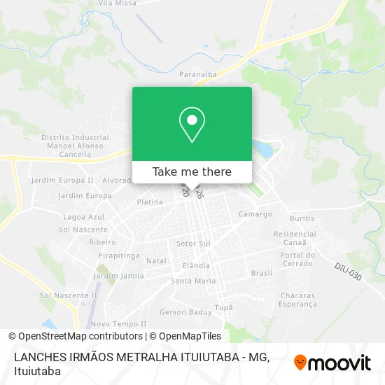 LANCHES IRMÃOS METRALHA ITUIUTABA - MG map