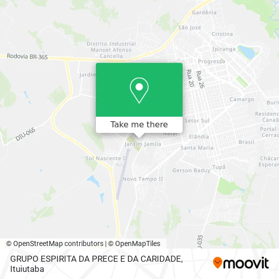 GRUPO ESPIRITA DA PRECE E DA CARIDADE map