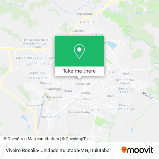 Mapa Viveiro Rosalia- Unidade Ituiutaba-MG