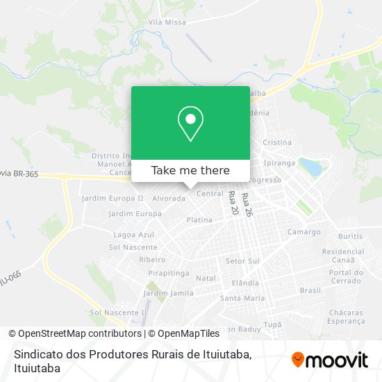 Sindicato dos Produtores Rurais de Ituiutaba map