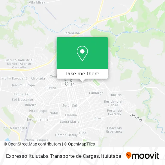 Expresso Ituiutaba Transporte de Cargas map