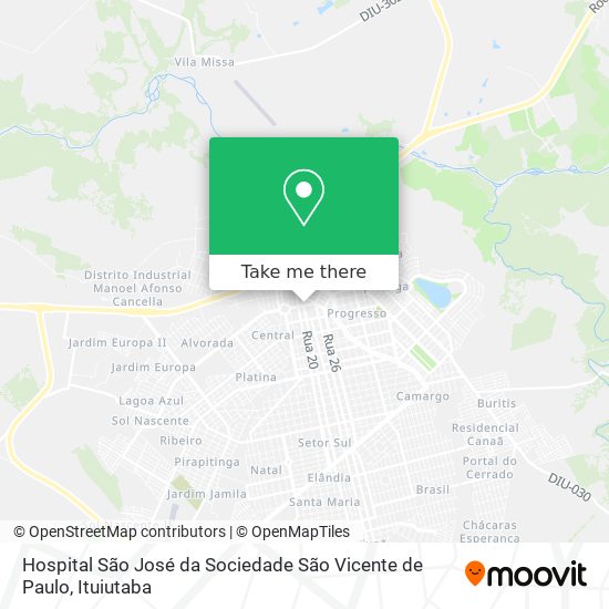 Hospital São José da Sociedade São Vicente de Paulo map