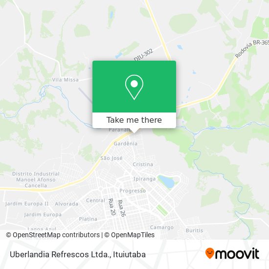 Uberlandia Refrescos Ltda. map