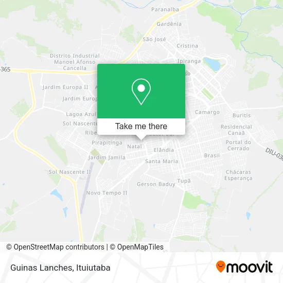 Guinas Lanches map