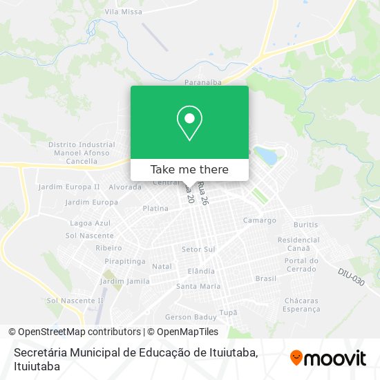 Secretária Municipal de Educação de Ituiutaba map