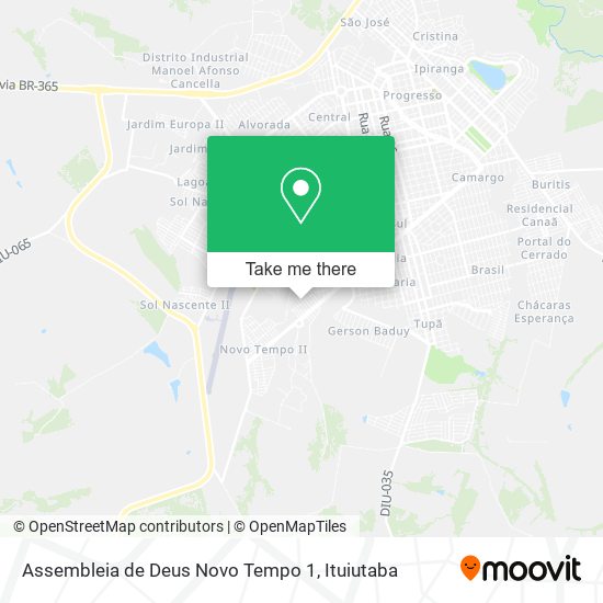 Assembleia de Deus Novo Tempo 1 map