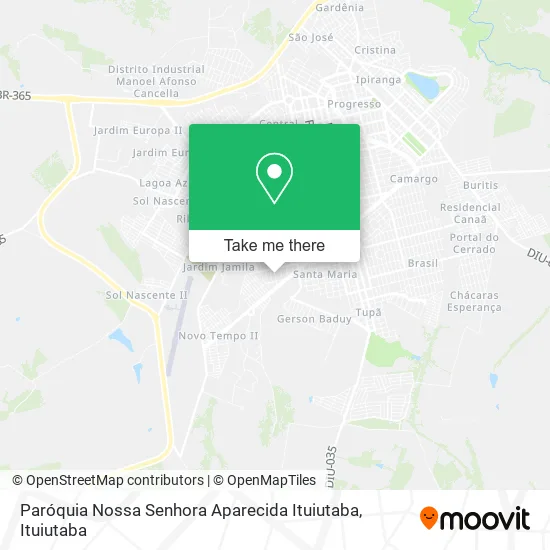 Paróquia Nossa Senhora Aparecida Ituiutaba map