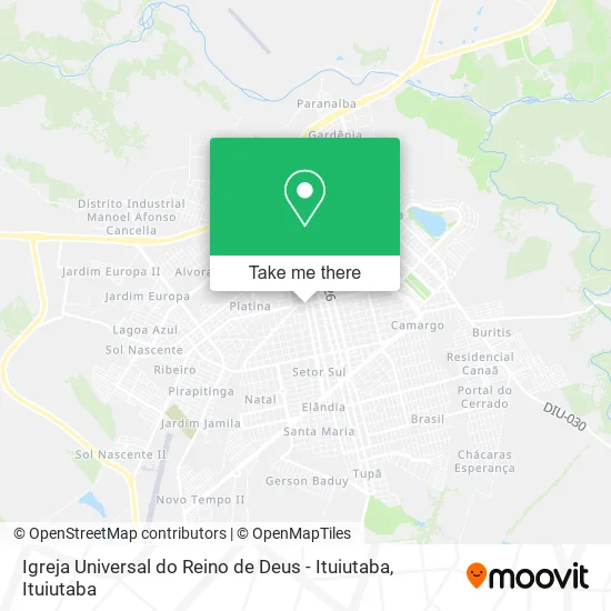 Igreja Universal do Reino de Deus - Ituiutaba map