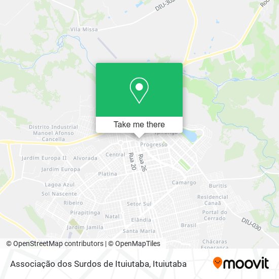 Mapa Associação dos Surdos de Ituiutaba