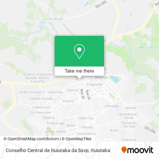 Conselho Central de Ituiutaba da Ssvp map