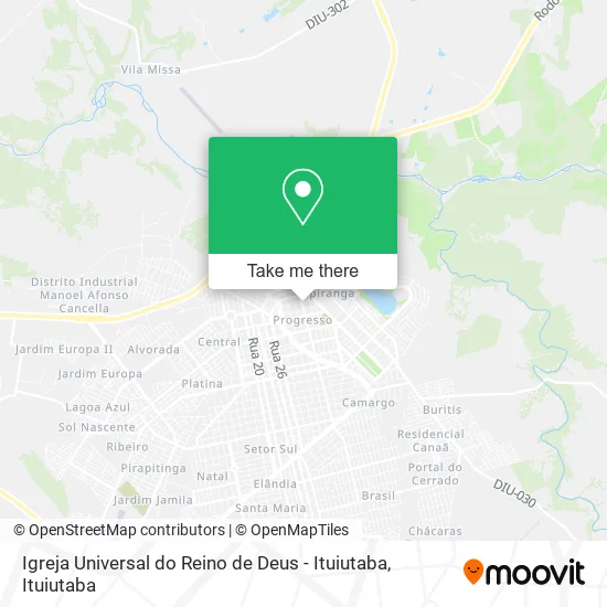 Igreja Universal do Reino de Deus - Ituiutaba map
