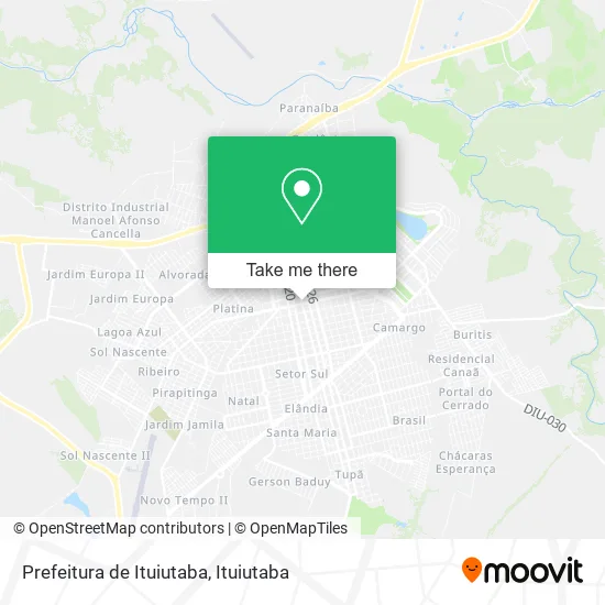 Prefeitura de Ituiutaba map