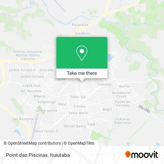 Point das Piscinas map