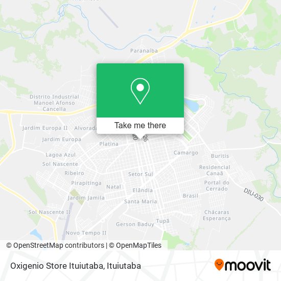 Mapa Oxigenio Store Ituiutaba