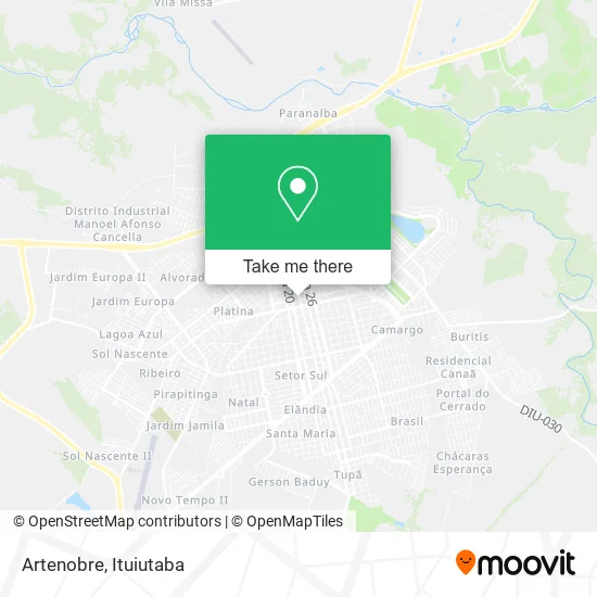 Artenobre map